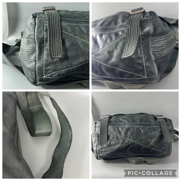 Exquistie Unique numero 10 Green Leather Large Messenger Bag - Picture 13 of 13